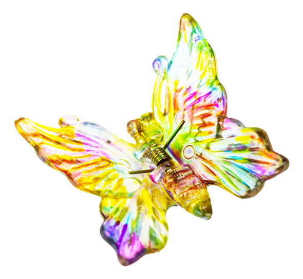Hebillas De Pelo Diseño Mariposa Broche Multicolor Pack X 12 0