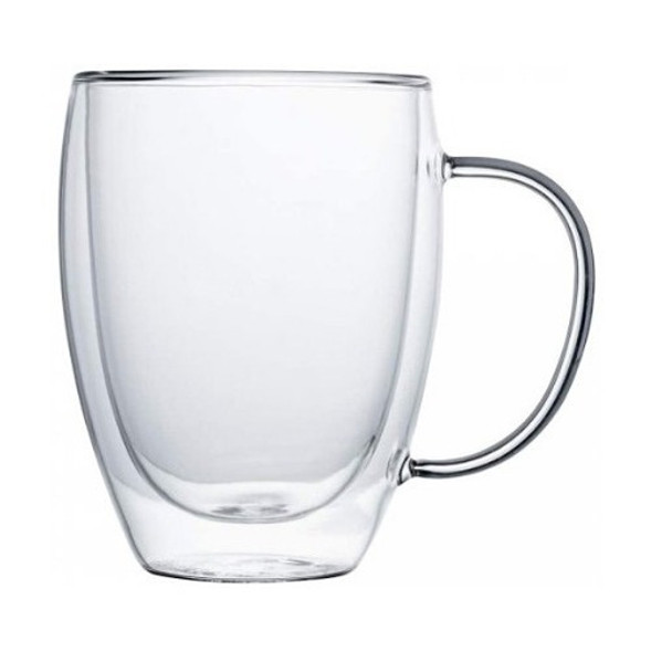Taza Jarro Café Doble Pared Vidrio 350cc 0