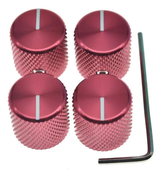 4pcs Guitarra De Aluminio / Perillas De Bajo Volumen / Peril 0