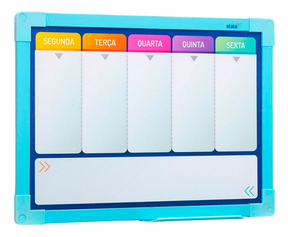 Lousa Planejador Planner Semanal Infantil 40x30cm Arco-íris 0