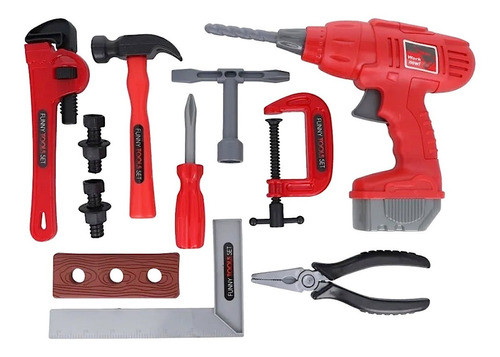 Juego De Herramientas De Juguete Con Taladro 0