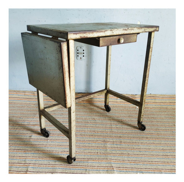 Mesa Auxiliar Rodante De Metal Ala Extensible 0