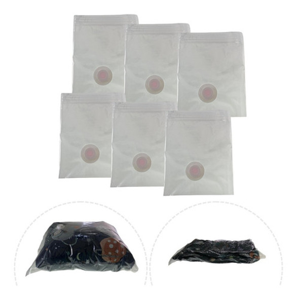 Kit 6 Organizador Saco Vácuo 50x60cm Guarda Roupa Cama Mala 0