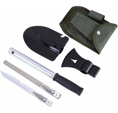 Pala Camping Plegable Waterdog Hacha Sierra Cuchillo 4 En 1 1