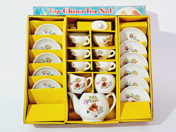 Juego Infantil Toy China Tea Set Vintage En Caja 1 Juego Infantil Toy China Tea Set Vintage En Caja 1