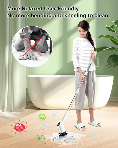 Cepillo Limpieza Inalámbrico Eléctrico Mango Extensible 1