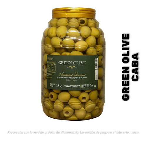 Aceitunas Verdes Descarozadas N°0 X2kg Green Olive 1