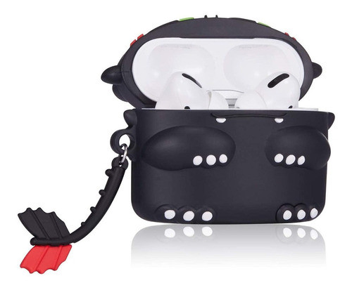 Joyleop Funda Negra Sin Dientes Para AirPods Pro/3 1