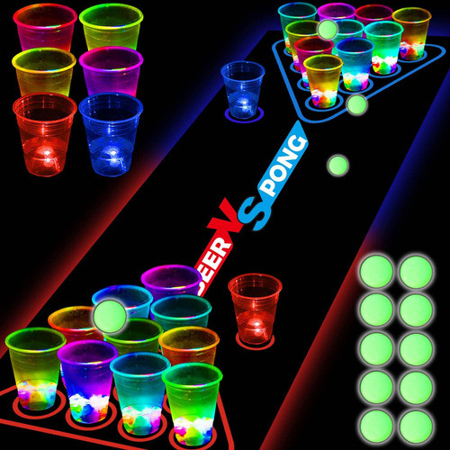 Alfombra De Juego De Ping Pong Para Fiestas Con Tazas Para B 0