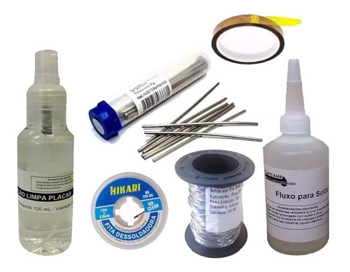 Kit Salva Chip Malha Fluxo Dessolda Solda Kapton Smd 0