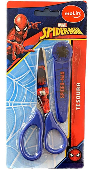 Tesoura Com Protetor Spider-man - Molin 1
