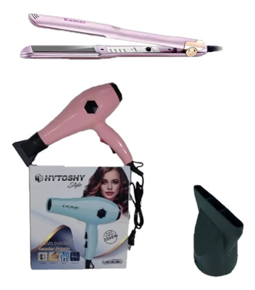Combo Secador 2000w Y  Planchita  C/ Regulador Temperatura 0