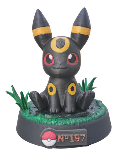 Figura Pokémon Umbreon 197 Pokedex Impresa En 3d Eevee 0