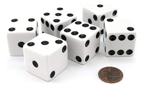 Koplow Games - Juego De 6 Dados Grandes Opacos 0