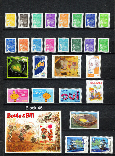 Francia Año 2002 Mnh Sellos Carnets Blocks 1