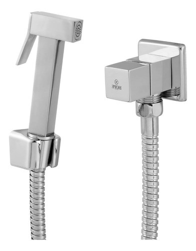 Ducha Higiênica Intima Chuveirinho Banheiro Quadrada Metal 0
