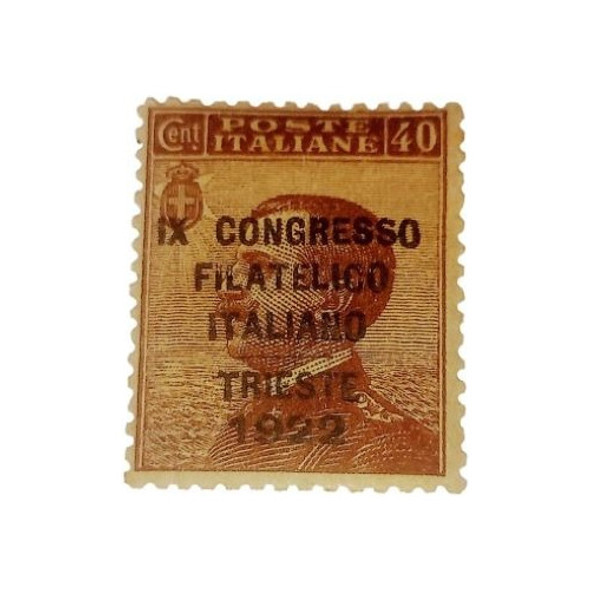 Estampilla Reino De Italia 1922 Cong.filat. 40c. Yt. 120 0