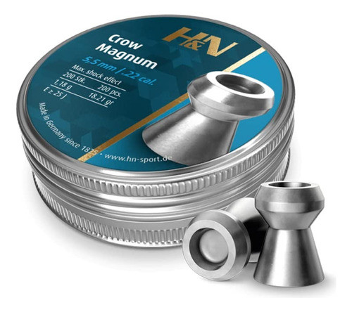 Chumbo Hyn Hollow Crow Magnum 5.5 Mm 200 Unidades Caza Tiro 0