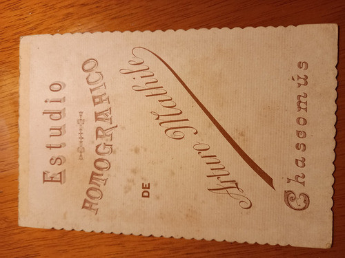 Fotografía Antigua Tarjeta Álbum, Comunión.  Mathile 1