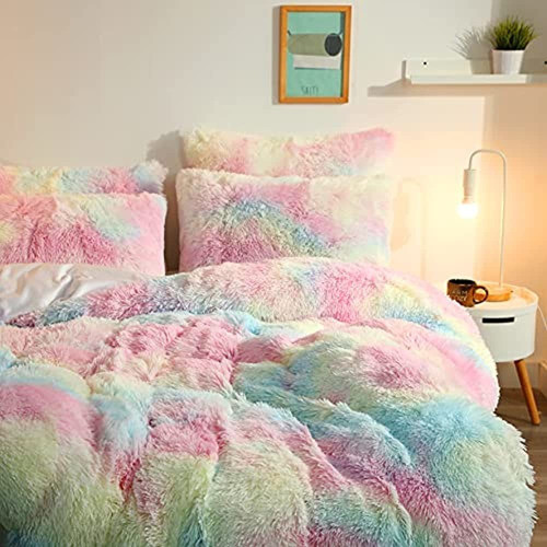 Juegos De Cama De Lujo De Felpa Peluda, Ropa De Cama Esponjo 1