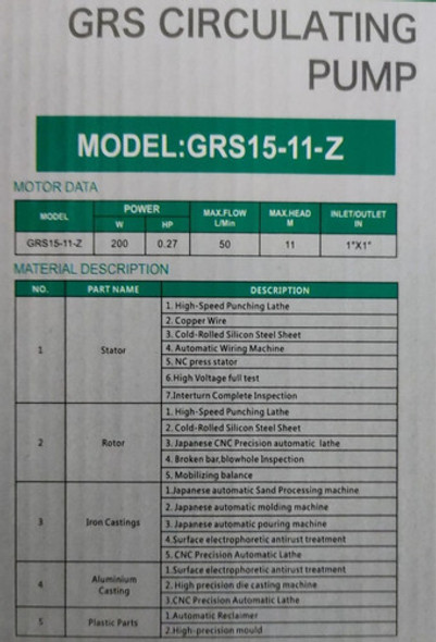 Bomba Presurizadora 200w  0.27 Hp 1