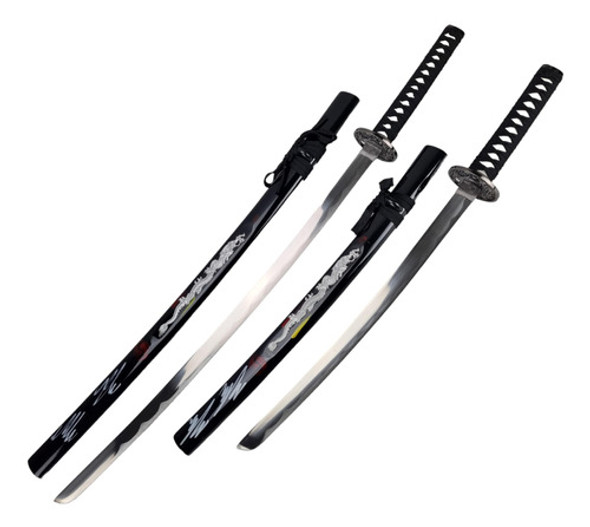 Katana Samurai Oriental Decorativa Em Aço Com Bainha 0 Katana Samurai Oriental Decorativa Em Aço Com Bainha 0