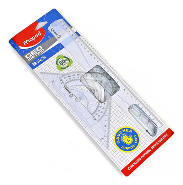 Juego De Geometría Maped Zurdos 30 Cm - Goldin Papelería 0