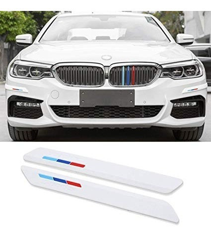Protectores Puntas Paragolpes Flexibles Auto Blanco Par B52 1