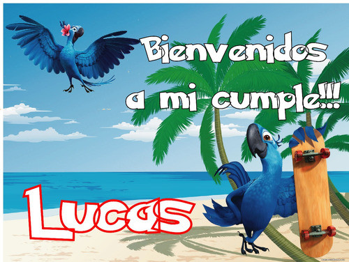 Kit Cumple  Rio Cartel Banderines Stickers Impreso Y Cortado 0
