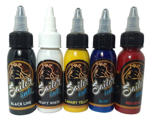 Paleta Sailor Ink Tattoo 5 Colores. 0