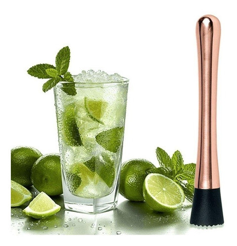Macerador Para Caipirinha Cobre / Rose Gold Socador 20cm 0