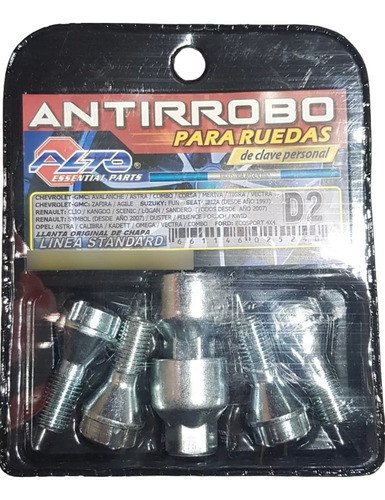 Juego De Tuercas  Antirrobo Renault Megane Desde 2007 Chapa 0