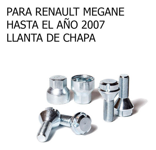 Juego De Tuercas  Antirrobo Renault Megane Desde 2007 Chapa 1