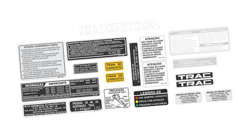 Adesivos  Advertência Honda Cbx 750 Metalizado Premium 0