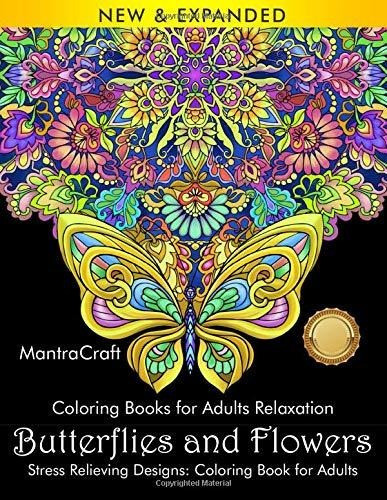 Book : Coloring Books For Adults Relaxation Butterflies And 0