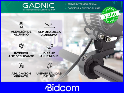 Soporte Universal Aluminio Faro Auxiliar Led Moto Auto X2 1