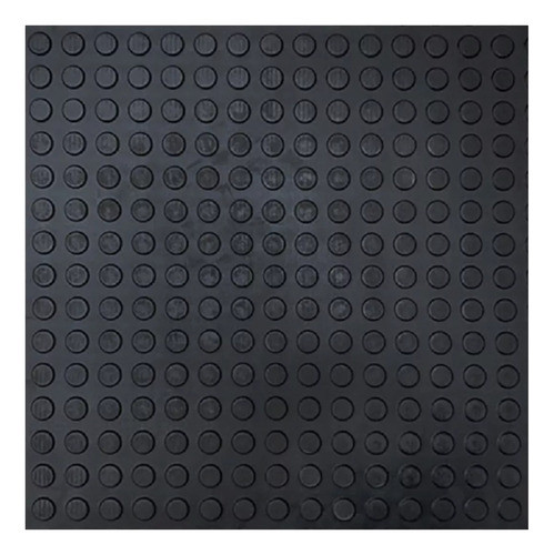 Kit 32 Piso Moeda Preto Borracha Pastilhado 50x50cm 8m² 0