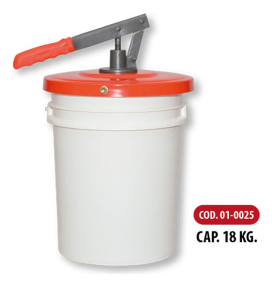 Grasera Manual Tapa Balde 18kg Palanca Engrasador Jit 18 Kg 1