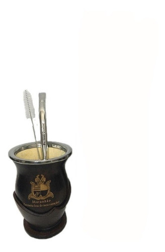 Kit Chimarrão Cuia Uruguaia E Bomba Aço Inox Personalizada 0