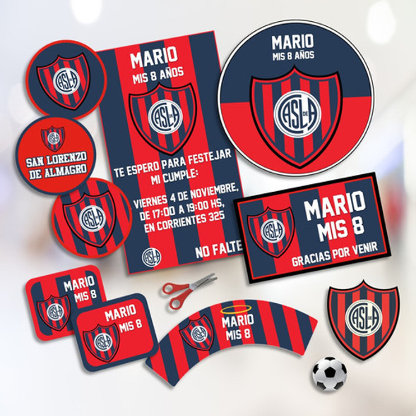 Kit Imprimible San Lorenzo Personalizado Cumpleaños Candy 1