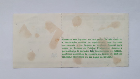 Ingresso Futebol Fluminense Campeão Carioca 1984 Final Assis 1
