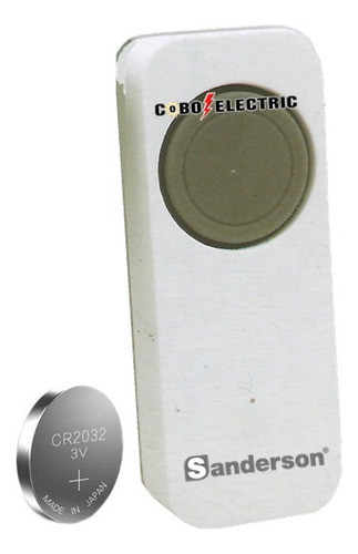 Pulsador De Timbre Inalambrico Sanderson W004 Con Pila 0