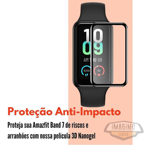 Kit 3 Película Tela 3d Nanogel Compatível Com Amazfit Band 7 1
