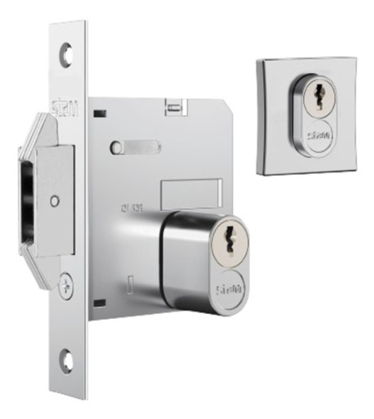 Fechadura Classic 1006 Roseta Quadrada Cromado 0