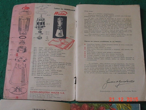 * Manual Do Liquidificador Walita + Sugestões Maizena * 1