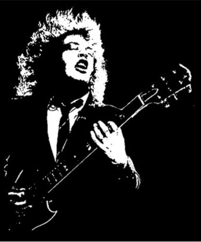 Stencil Angus Young Acdc Diseño 27cm X 45cm Y Personalizados 1