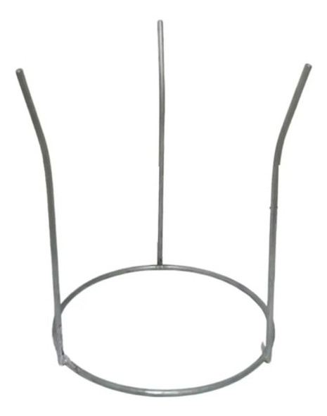 Tripé De Ferro Zincado Com Aro Trefilado 15x26cm P/ Bunsen 1