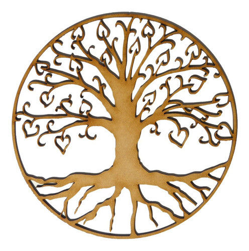 Mandala Árbol De La Vida 10cm Fibrofacil X 10 Unidades 0