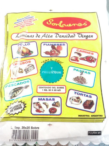 Separador/fólex P/ Fiambres. 20x25. -10 Kg-. 0