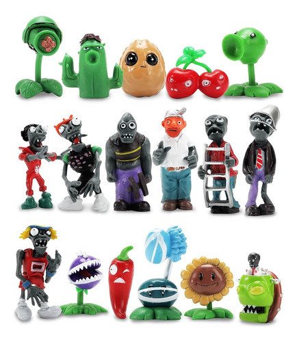 17pcs Plantas Y Zombies Figuras Juguetes, Paz Figurines Cake 0